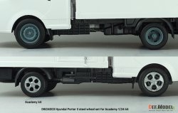 画像8: DEF.MODEL[DW24003]1/24 現用 韓国 ヒュンダイ ポーターII小型トラック用スチールホイールセット(アカデミー用)