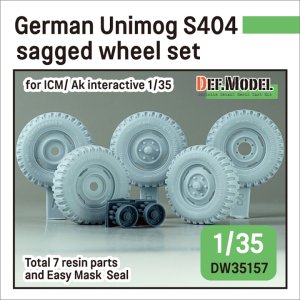画像1: DEF.MODEL[DW35157]1/35 現用 ドイツ ウニモグS404用自重変形タイヤセット(AKインタラクティブ/ICM用) (1)