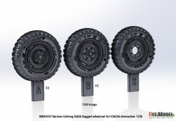 画像6: DEF.MODEL[DW35157]1/35 現用 ドイツ ウニモグS404用自重変形タイヤセット(AKインタラクティブ/ICM用)