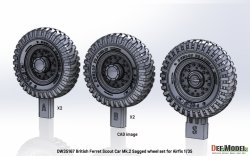 画像7: DEF.MODEL[DW35167]1/35 現用 イギリス フェレットMk.2装甲車用自重変形タイヤセット(エアフィックス用)