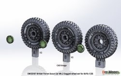 画像8: DEF.MODEL[DW35167]1/35 現用 イギリス フェレットMk.2装甲車用自重変形タイヤセット(エアフィックス用)