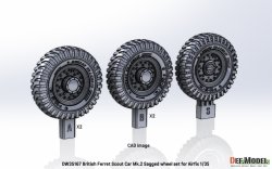 画像10: DEF.MODEL[DW35167]1/35 現用 イギリス フェレットMk.2装甲車用自重変形タイヤセット(エアフィックス用)