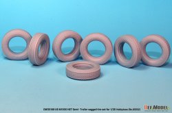 画像2: DEF.MODEL[DW35168]1/35 現用 アメリカ M1000 HETセミトレーラー用自重変形タイヤセット(ホビーボス85502用)