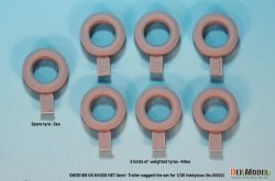 画像3: DEF.MODEL[DW35168]1/35 現用 アメリカ M1000 HETセミトレーラー用自重変形タイヤセット(ホビーボス85502用)