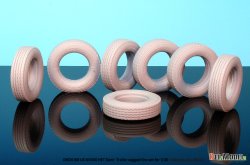 画像5: DEF.MODEL[DW35168]1/35 現用 アメリカ M1000 HETセミトレーラー用自重変形タイヤセット(ホビーボス85502用)