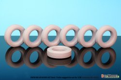 画像6: DEF.MODEL[DW35168]1/35 現用 アメリカ M1000 HETセミトレーラー用自重変形タイヤセット(ホビーボス85502用)