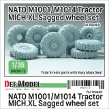 DEF.MODEL[DW35173]1/35 現用 NATO M1001/M1014 MANトラクター用Mich. XL自重変形タイヤセット(アイラブキット用)