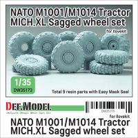 DEF.MODEL[DW35173]1/35 現用 NATO M1001/M1014 MANトラクター用Mich. XL自重変形タイヤセット(アイラブキット用)