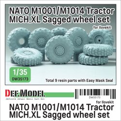 画像1: DEF.MODEL[DW35173]1/35 現用 NATO M1001/M1014 MANトラクター用Mich. XL自重変形タイヤセット(アイラブキット用)