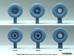 画像2: DEF.MODEL[DW48010]1/48 WWII イギリス オースチンK2トラック用タイヤセット(1) ダンロップタイプ(タミヤ用)