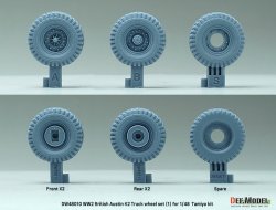 画像2: DEF.MODEL[DW48011]1/48 WWII イギリス オースチンK2トラック用タイヤセット(2) インディアタイプ(タミヤ用)