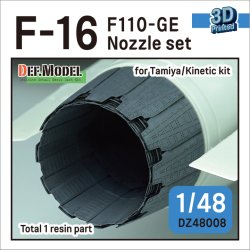 画像1: DEF.MODEL[DZ48008]1/48 現用 アメリカ F-16ファイティングファルコン用F110-GEノズルセット(タミヤ/キネティック用)