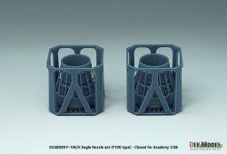 画像2: DEF.MODEL[DZ48009]1/48 現用 アメリカ/韓国 F-15Eストライクイーグル/F-15Kスラムイーグル用F100エンジンノズルセット 閉状態(アカデミー用)