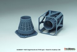 画像3: DEF.MODEL[DZ48009]1/48 現用 アメリカ/韓国 F-15Eストライクイーグル/F-15Kスラムイーグル用F100エンジンノズルセット 閉状態(アカデミー用)