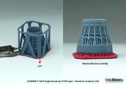 画像10: DEF.MODEL[DZ48009]1/48 現用 アメリカ/韓国 F-15Eストライクイーグル/F-15Kスラムイーグル用F100エンジンノズルセット 閉状態(アカデミー用)