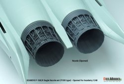 画像8: DEF.MODEL[DZ48010]1/48 現用 アメリカ/韓国 F-15Eストライクイーグル/F-15Kスラムイーグル用F100エンジンノズルセット 開状態(アカデミー用)
