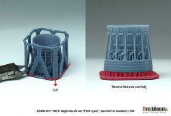 画像9: DEF.MODEL[DZ48010]1/48 現用 アメリカ/韓国 F-15Eストライクイーグル/F-15Kスラムイーグル用F100エンジンノズルセット 開状態(アカデミー用)