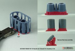 画像6: DEF.MODEL[DZ72007]1/72 現用 韓国空軍 KF-21ボラメ用ノズルセット 閉状態(アカデミー用)
