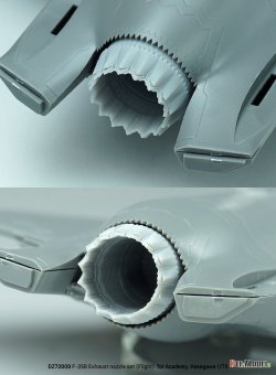 画像4: DEF.MODEL[DZ72009]1/72 現用 アメリカ F-35BライトニングII用エンジンノズルセット 飛行/駐機状態(アカデミー/ハセガワ用)