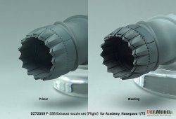 画像5: DEF.MODEL[DZ72009]1/72 現用 アメリカ F-35BライトニングII用エンジンノズルセット 飛行/駐機状態(アカデミー/ハセガワ用)