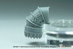 画像3: DEF.MODEL[DZ72011]1/72 現用 アメリカ F-35BライトニングII用エンジンノズルセット VTOL状態(アカデミー/ハセガワ用)