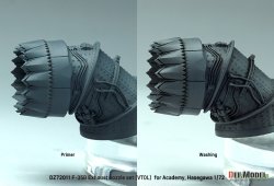 画像5: DEF.MODEL[DZ72011]1/72 現用 アメリカ F-35BライトニングII用エンジンノズルセット VTOL状態(アカデミー/ハセガワ用)