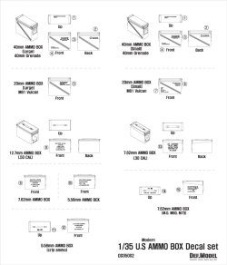 画像2: DEF.MODEL[DD35002]現用アメリカ軍 弾薬箱デカールセット