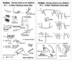 画像2: DEF.MODEL[DE35001A]M4 シャーマン ベーシックディテールアップセット