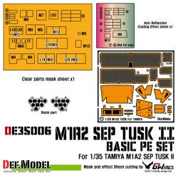 画像1: DEF.MODEL[DE35006]M1A2 SEP TUSK II ベーシックエッチングパーツセット（タミヤ用）