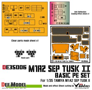 画像1: DEF.MODEL[DE35006]M1A2 SEP TUSK II ベーシックエッチングパーツセット（タミヤ用） (1)