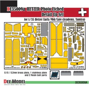 画像1: DEF.MODEL[DE35009]ヘッツァー 初期/中期/後期型用 エッチングパーツセット（アカデミー/タミヤ用） (1)