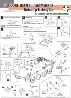 画像2: DEF.MODEL[DE35009]ヘッツァー 初期/中期/後期型用 エッチングパーツセット（アカデミー/タミヤ用）