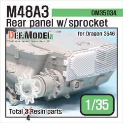画像1: DEF.MODEL[DM35034]M48A3 リヤパネル/ スポロケットパーツセット（ドラゴンM48A3用）