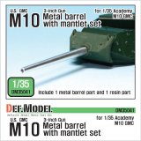 DEF.MODEL[DM35041]アメリカ M10 駆逐戦車 3インチ M7戦車砲砲身&防盾セット（アカデミー用）