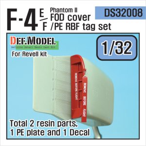 画像1: DEF.MODEL[DS32008]1/32  F-4E/F ファントム II 異物混入防止カバー + RBFタグセット(レベル 1/32用) (1)