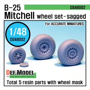 画像1: DEF.MODEL[DS48002]1/48 B-25 ミッチェル 自重変形タイヤ（アキュレイト用1/48） (1)