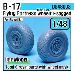 画像1: DEF.MODEL[DS48003]1/48 B-17F/G フライングフォートレス 自重変形タイヤ 1（レベルキット用1/48）