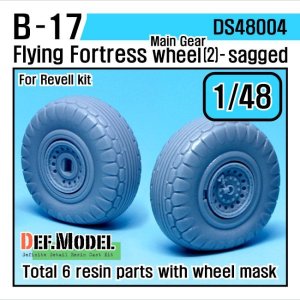 画像1: DEF.MODEL[DS48004]1/48 B-17F/G フライングフォートレス 自重変形タイヤ 2（レベルキット用1/48） (1)