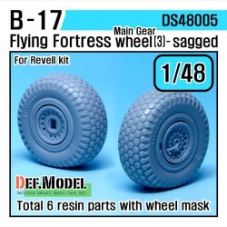 画像1: DEF.MODEL[DS48005]1/48 B-17F/G フライングフォートレス 自重変形タイヤ 3（レベルキット用1/48）