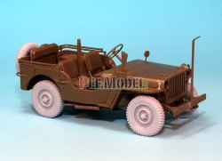 画像3: DEF.MODEL[DW30004]ウィリス ジープ 自重変形タイヤ（タミヤ用）