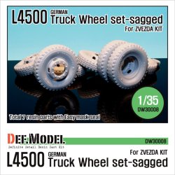 画像1: DEF.MODEL[DW30008]メルセデス・ベンツ L4500 トラック 自重変形タイヤ（ズベズダ用）