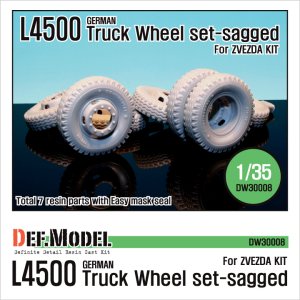 画像1: DEF.MODEL[DW30008]メルセデス・ベンツ L4500 トラック 自重変形タイヤ（ズベズダ用） (1)