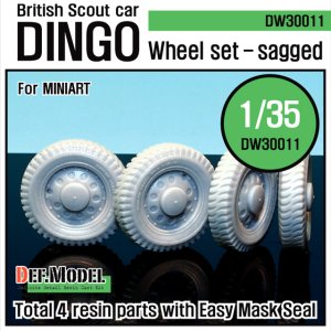 画像1: DEF.MODEL[DW30011]ディンゴ スカウトカー 自重変形タイヤ（ミニアート用） (1)