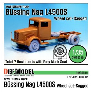 画像1: DEF.MODEL[DW30019]ビュッシング NAG L4500S トラック 自重変形タイヤ（AFVクラブ用） (1)