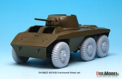 画像3: DEF.MODEL[DW30025]WW2 米 M8/M20 グレイハウンド 自重変形タイヤセット（タミヤ用）