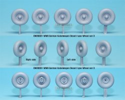 画像2: DEF.MODEL[DW30031]キューゲルワーゲン　デザートホイールセット 3（タミヤ用）