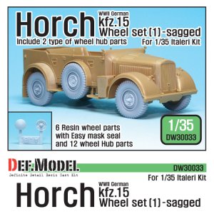 画像1: DEF.MODEL[DW30033]WW2 独 ホルヒ kfz.15 ホイールセット 1（イタレリ用） (1)