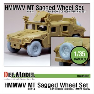 画像1: DEF.MODEL[DW35003A]M1114 ハンビー MT 自重変形タイヤ（ブロンコ/タミヤ用） (1)