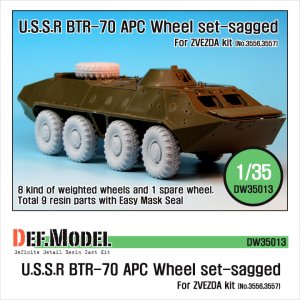 画像1: DEF.MODEL[DW35013]BTR-70 APC 自重変形タイヤ（ズベズダ用） (1)