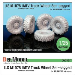 画像1: DEF.MODEL[DW35017]U.S. M1078 LMTV トラック 自重変形タイヤ（トランぺッター用）